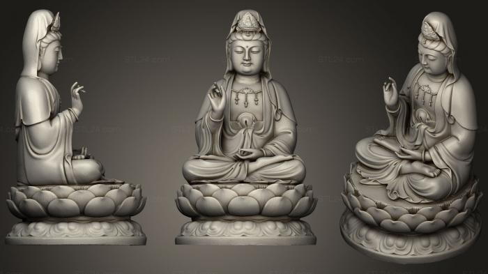 Статуэтки Будда (Авалокитешвара, STKBD_0130) 3D модель для ЧПУ станка